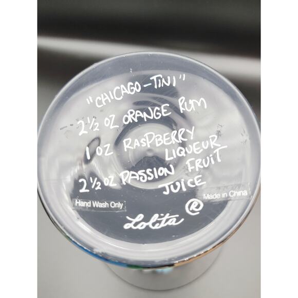 Chicago-tini Martini Glass by Lolita Recipe Windy City Hand-painted - Picture 6 of 10